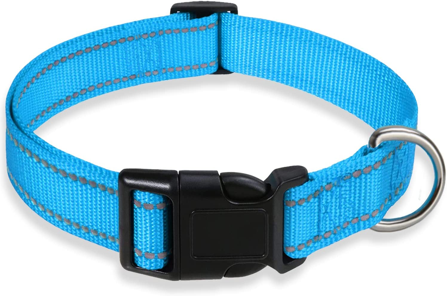 Reflective Dog Collar with Buckle Adjustable Safety Nylon Collars