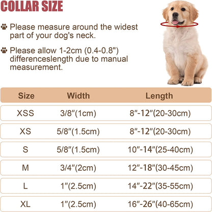 Reflective Dog Collar with Buckle Adjustable Safety Nylon Collars