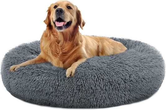 Round Plushy Cuddler Bed For Pets 