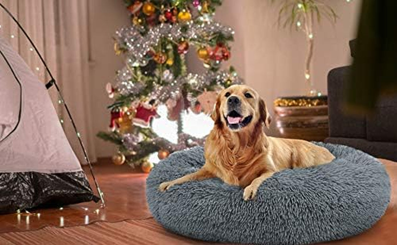 Round Plushy Cuddler Bed For Pets 