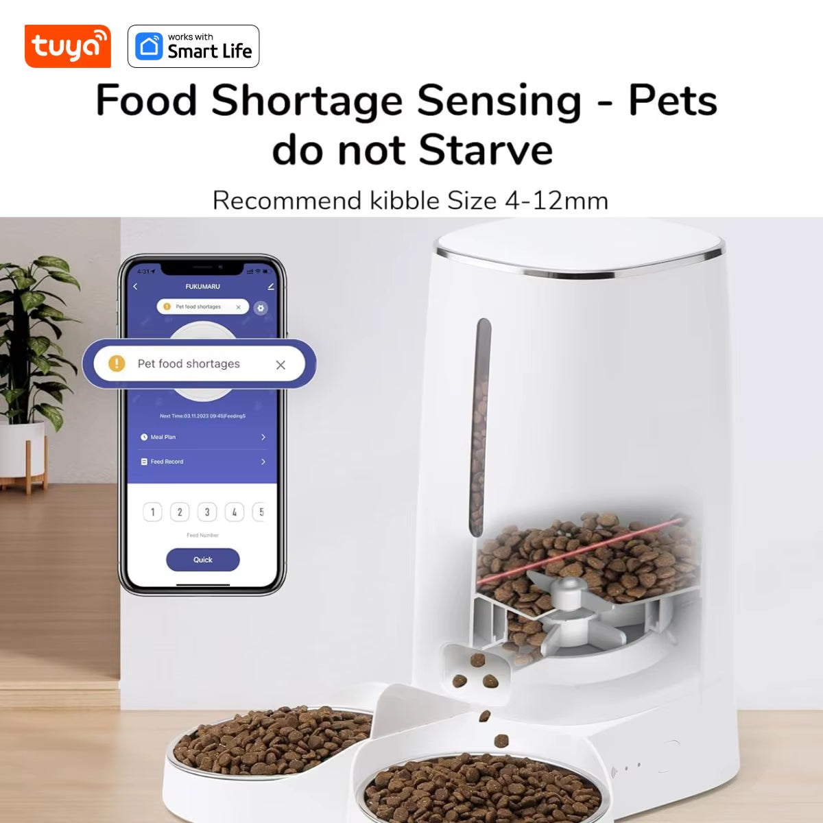 2 Built In One Automatic Feeders for Any Two Animals